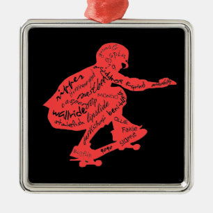 Skateboard Typography - Xmas Ornament