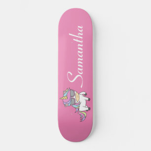 Skateboard Unicorn Pink Glitter Skateboard