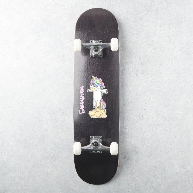 Skateboard Unicorn  Power Sticker (Skateboard)