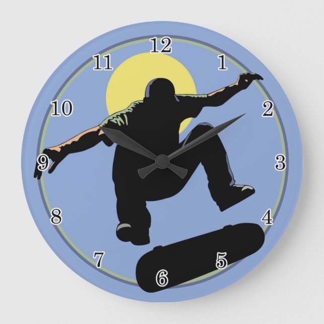 Skateboard Wall Clock (Front)