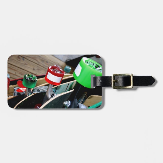 Skateboard Wheels Luggage Tag (Front Horizontal)