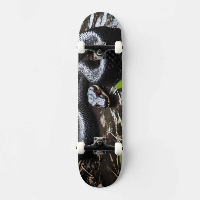 Skateboard with black anaconda (Front)