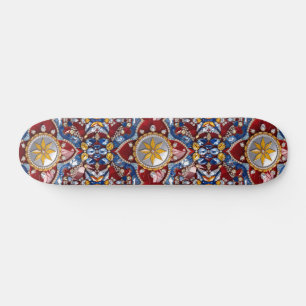 Skateboard with Colombian Colours Design