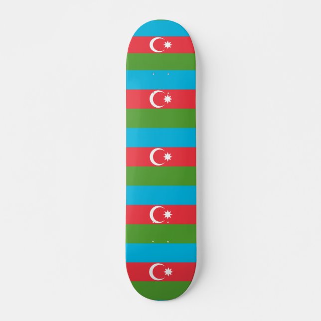 Skateboard with flag of Azerbaijan (Front)
