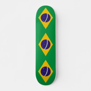 Skateboard with flag of Brazil