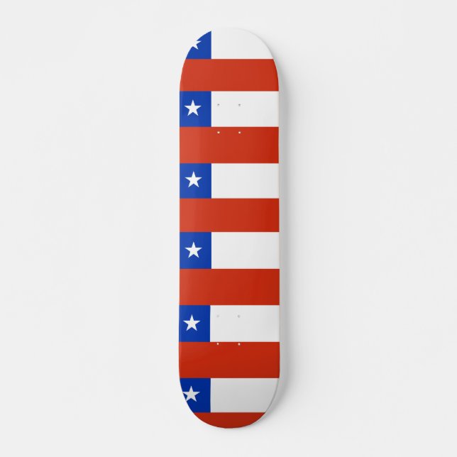 Skateboard with flag of Chile (Front)