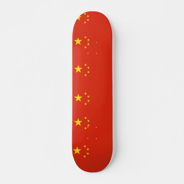 Skateboard with flag of China (Front)