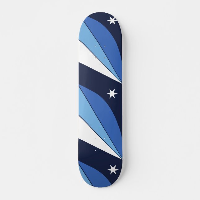 Skateboard with flag of Columbia, South Carolina (Front)