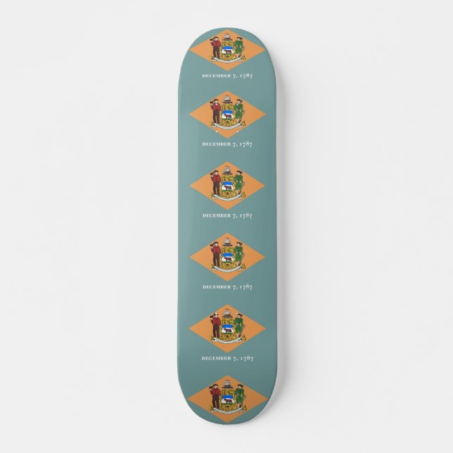 Skateboard with flag of Delaware (Front)
