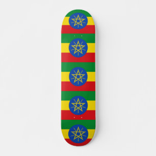 Skateboard with flag of Ethiopia
