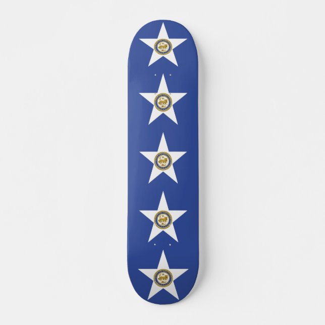 Skateboard with flag of Houston, USA (Front)