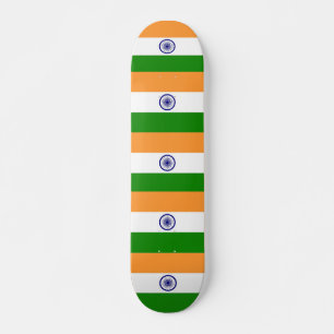 Skateboard with flag of India