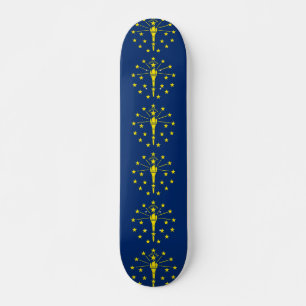 Skateboard with flag of Indiana
