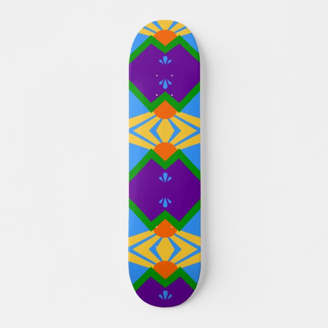 Skateboard with flag of Manitou Springs (Front)