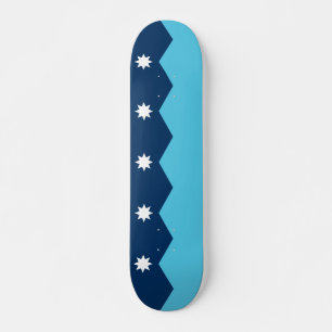 Skateboard with flag of Minnesota, USA