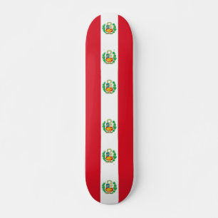Skateboard with flag of Peru