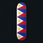 Skateboard with flag of Philippines<br><div class="desc">Show off your moves with bold national pride using this dynamic skateboard featuring the flag of the Philippines! Designed to stand out at the skatepark or on the streets, this skateboard showcases the vibrant red, blue, white, and golden-yellow elements of the Philippine flag in a sleek, attention-grabbing layout. Whether you're...</div>