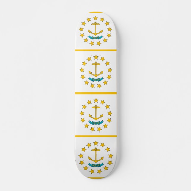 Skateboard with flag of Rhode Island (Front)