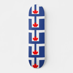 Skateboard with flag of Toronto, Canada