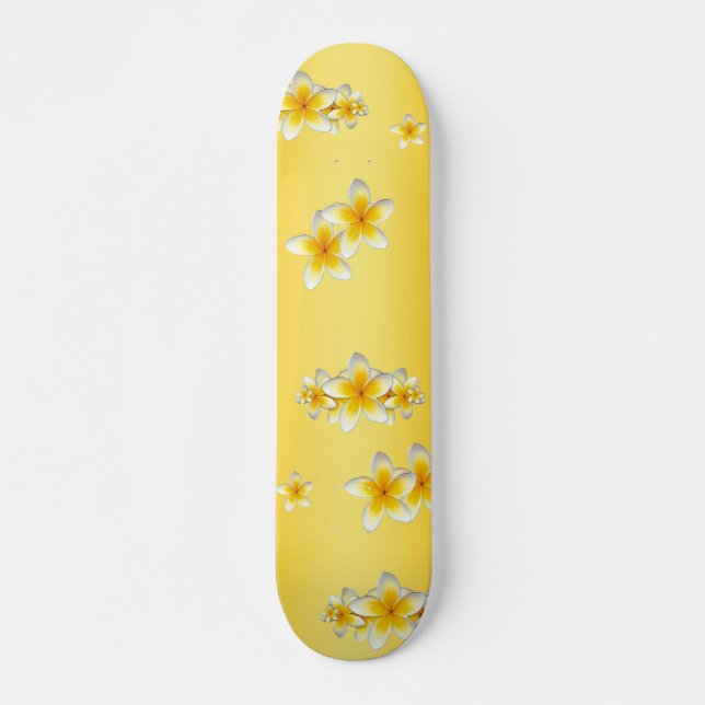 Skateboard with Frangapani flower (Front)
