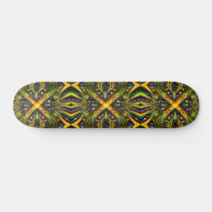 Skateboard with Jamaican Colours Design