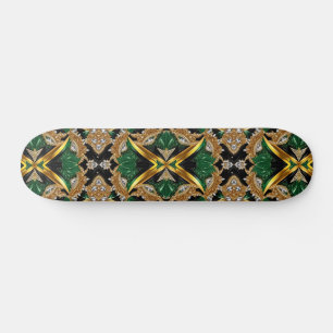Skateboard with Jamaican Colours Design