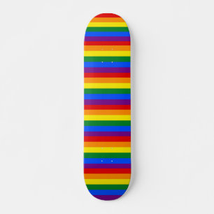 Skateboard with LGBT Rainbow flag
