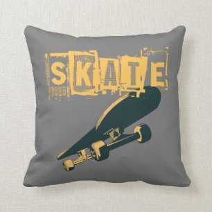 Skateboard with Skate Text     Cushion