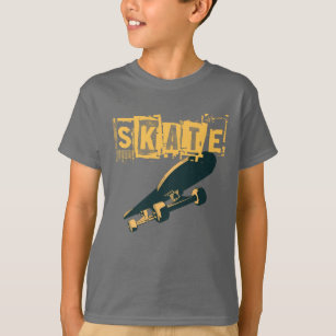 Skateboard with Skate Text T-Shirt