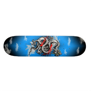 Skateboard with snake design