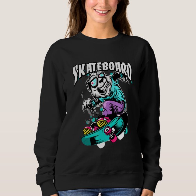 Skateboard Wold Awesome Skateboarding Freestyle Sweatshirt (Front)