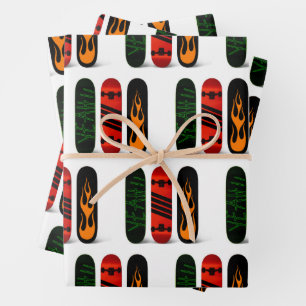 Skateboard  wrapping paper sheet
