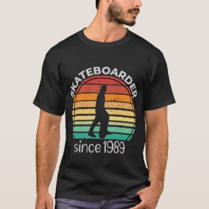 Skateboarder 1989 Birthday Gift T-Shirt