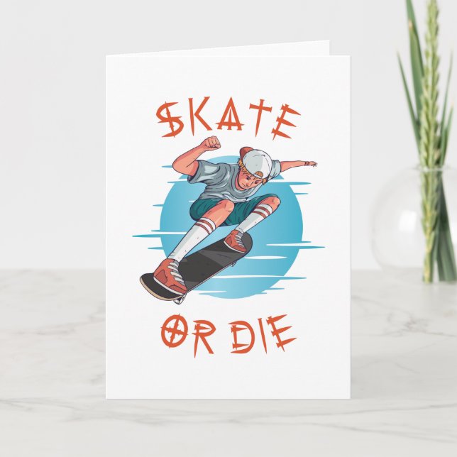 Skateboarder Boy Card (Front)