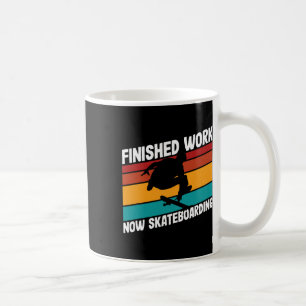 Skateboarder Finished Work Skateboarding Retro Des Coffee Mug
