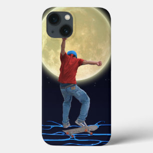 Skateboarder & Full Moon 2 Action Sports Art iPhone 13 Case