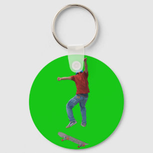 Skateboarder Get Some Air Action Street Kulcha Art Key Ring