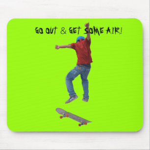 Skateboarder Get Some Air Action Street Kulcha Art Mouse Pad
