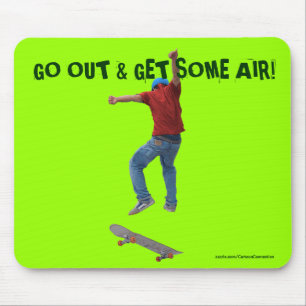 Skateboarder Get Some Air Action Street Kulcha Art Mouse Pad