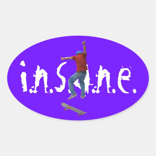 Skateboarder Get Some Air Action Street Kulcha Art Oval Sticker (Front)