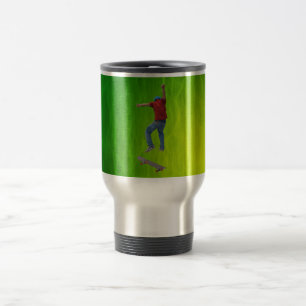 Skateboarder Get Some Air Action Street Kulcha Art Travel Mug
