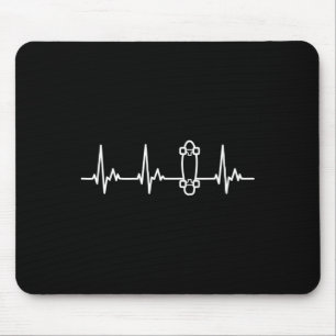 Skateboarder Gift Design My Heart Beats For Skateb Mouse Pad