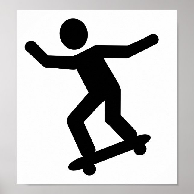 Skateboarder icon poster (Front)