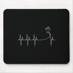 Skateboarder Invert Trick On Skate Ramp Heartbeat Mouse Pad