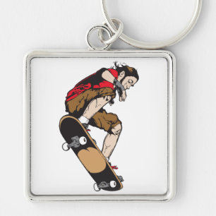 Skateboarder Key Ring