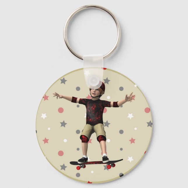 Skateboarder Key Ring (Front)