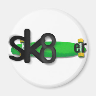 Skateboarder logo magnet