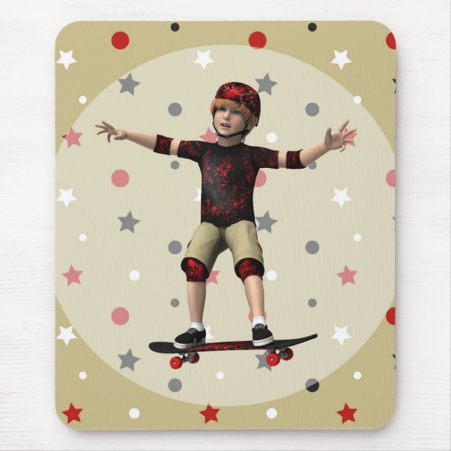 Skateboarder Mouse Pad (Front)