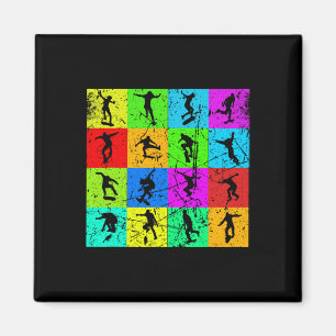 Skateboarder Outfit Skateboard Clothes Skater Skat Magnet