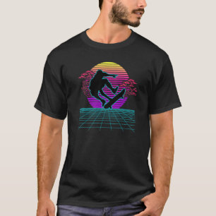 Skateboarder Retro 80s Vaporwave Style Skateboardi T-Shirt